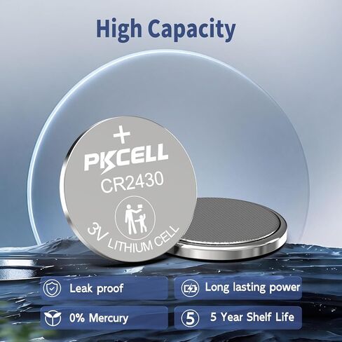 PKCELL CR2430 Battery 10-Pack CR2430 3v Lithium Coin Battery in Kuwait