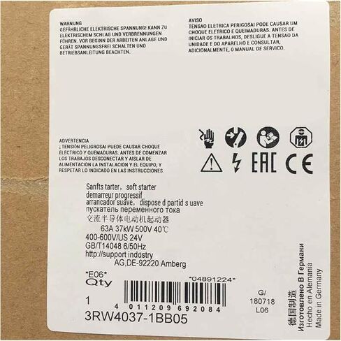 SMOCONE 1 Pcs 3RW4037-1BB05 New in Box 3RW40371BB05 Expediated in Kuwait