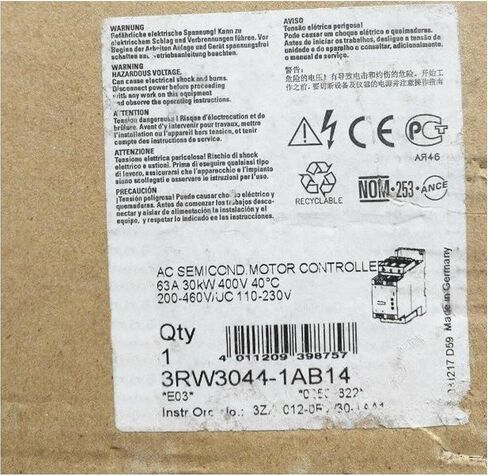 SMOCONE 1 Pcs 3RW3044-1AB14 New in Box 3RW30441AB14 Expediated in Kuwait