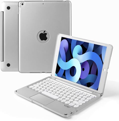 Premium Bluetooth Keyboard Case for iPad 10.2/10.5 with Touchpad Mouse, Sturdy Hard Shell Protection, Smart Wireless Keyboard Case 360° Full Protection Cover (Rose Gold) in Saudi Arabia