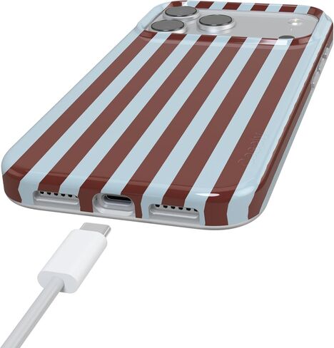 Casely iPhone 17 Pro Max Case | Sunday in Brooklyn | Chocolate Blue Stripes | Compatible with MagSafe | Classic Ultra Slim Design in Kuwait