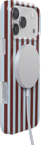Casely iPhone 17 Pro Max Case | Sunday in Brooklyn | Chocolate Blue Stripes | Compatible with MagSafe | Classic Ultra Slim Design in Kuwait