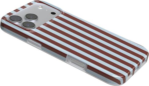 Casely iPhone 17 Pro Max Case | Sunday in Brooklyn | Chocolate Blue Stripes | Compatible with MagSafe | Classic Ultra Slim Design in Kuwait
