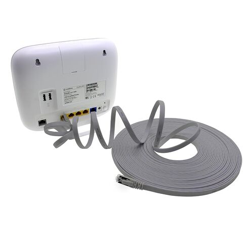 1aTTack.de 0,25m - Grey - 10 Pieces CAT.7 Ethernet Gigabit LAN Cable (HIGH Speed Flat Networkcable) 600 MHz, 10000 Mbit/s, Slim, patchkabel (compatibel with CAT5 CAT5e CAT6 CAT6a Cat8) Ribbon in Kuwait