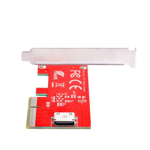 PCI-E 3.0 Express 4.0 x4 to Oculink Internal SFF-8612 SFF-8611 Host Adapter for PCIe SSD with Bracket in Kuwait
