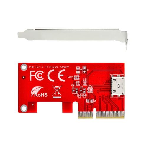 PCI-E 3.0 Express 4.0 x4 to Oculink Internal SFF-8612 SFF-8611 Host Adapter for PCIe SSD with Bracket in Kuwait