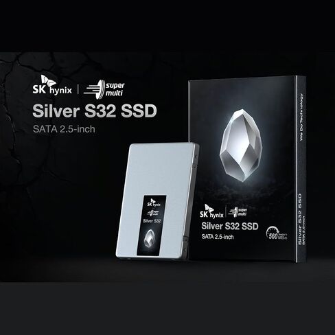 SK hynix 1TB Internal SSD, SATA III 2.5-inch, Silver S32 Series, TLC NAND Flash, 560MB/s Read Speed, 510MB/s Write Speed in Kuwait