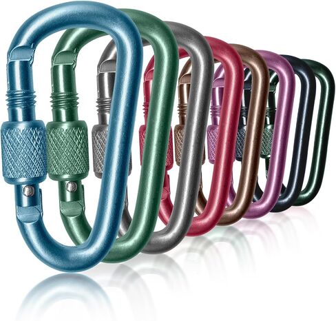 Craebuer Carabiner, 2 inch D-Ring Locking Carabiner Clip, Snap Hook Sport Accessories for Outdoor Camping Hiking in Kuwait