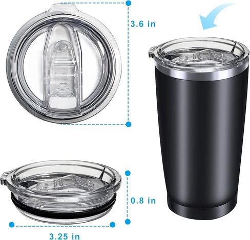 2PCS 20oz Tumbler Replacement Lids Covers for 3.25in Cup Mouth in Kuwait