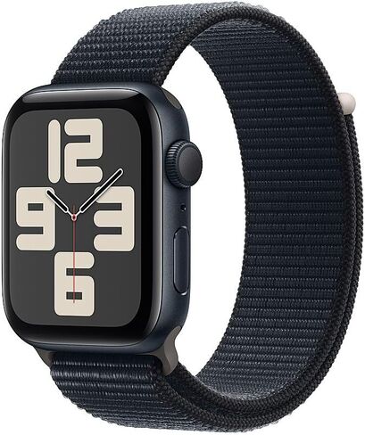 Apple Watch SE (2nd Gen) [GPS, 44mm] - Midnight Aluminum Case with Midnight Sport Loop, M/L (Renewed) in Saudi Arabia