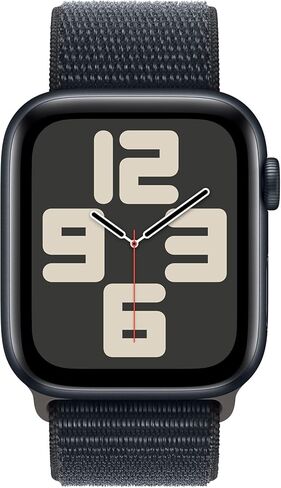 Apple Watch SE (2nd Gen) [GPS, 44mm] - Midnight Aluminum Case with Midnight Sport Loop, M/L (Renewed) in Saudi Arabia