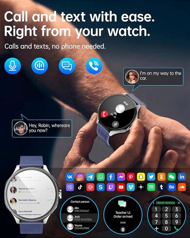 W & O Smart Watch for Men with SIM Card and Camera, Android Smartwatch Phone, 1.73" AMOLED, 180° Rotating Camera,3GB+32GB, Call & Text Without Phone,GPS,Fitness Tracker,Sleep Monitoring (Black) in Kuwait