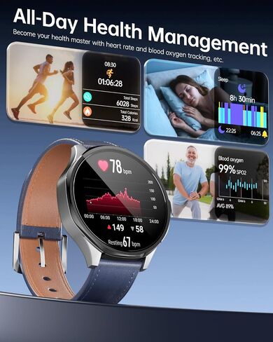 W & O Smart Watch for Men with SIM Card and Camera, Android Smartwatch Phone, 1.73" AMOLED, 180° Rotating Camera,3GB+32GB, Call & Text Without Phone,GPS,Fitness Tracker,Sleep Monitoring (Black) in Kuwait