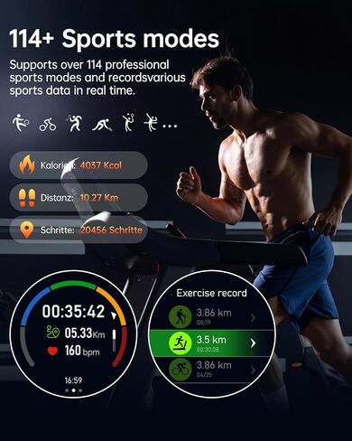 W & O Smart Watch for Men with SIM Card and Camera, Android Smartwatch Phone, 1.73" AMOLED, 180° Rotating Camera,3GB+32GB, Call & Text Without Phone,GPS,Fitness Tracker,Sleep Monitoring (Black) in Kuwait