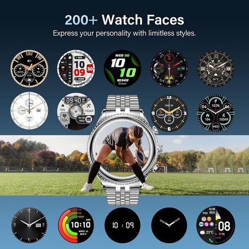 SOUYIE 2026 Smart Watch for Men Answer/Make Call for Android iPhone, 1.32" AMOLED HD Screen Mens Luxury Watch, 1st Heavy Duty Smartwatch Heart Rate Blood Oxygen Blood Pressure Sleep Monitor Pedometer in Kuwait