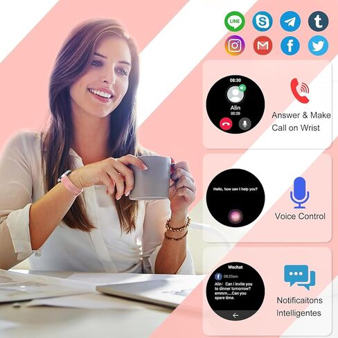 Smart Watch (Answer/Make Call), 1.43" HD AMOLED Smartwatch for Men Women in Kuwait