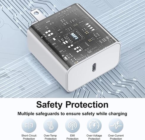 Super Fast Charger USB C, 45W USB C Charger with 6FT Type C to C Cable in Kuwait