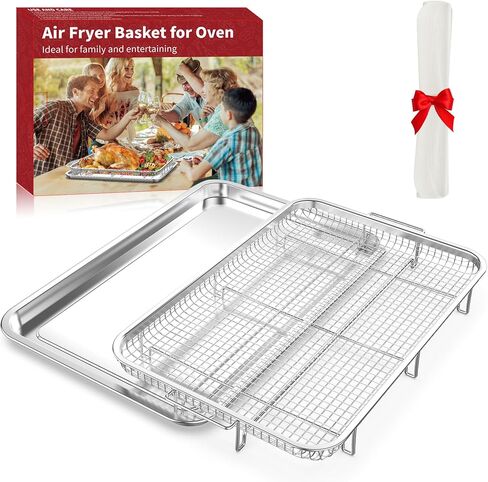 Air Fryer Basket for Oven, Extra Large Oven Air Fryer Basket and Tray Set in Kuwait