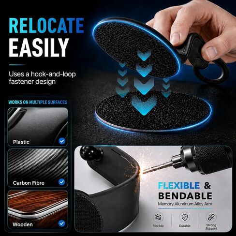 Car Phone Holder for MagSafe, Adhesive Dashboard Mount with Bendable Arm in Saudi Arabia