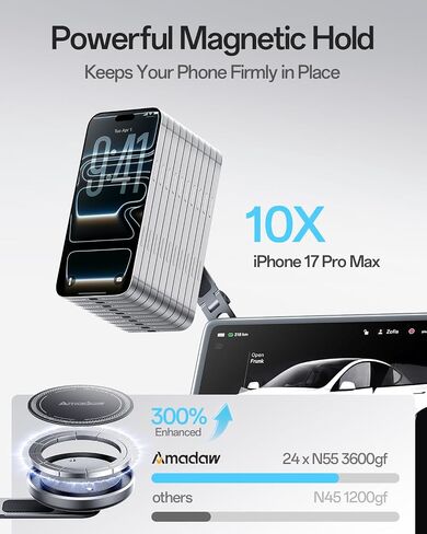 Tesla Phone Mount with Tesla-Matched Material, Strong Magnetic Hold in Saudi Arabia