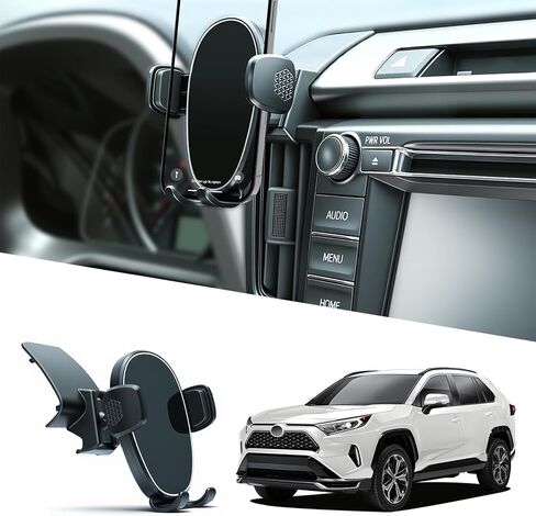 Phone Holder for Rav4 (2013-2018), 360° Adjustable Dashboard Phone Mount, Hands Free Mobile Holder for Toyota Rav4, Car Mount for iPhone, Samsung & Android, Uber Accessories, Car Gifts for Men in Saudi Arabia
