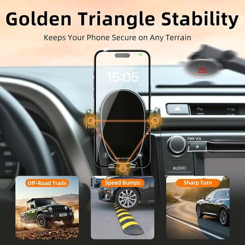 Phone Holder for Rav4 (2013-2018), 360° Adjustable Dashboard Phone Mount, Hands Free Mobile Holder for Toyota Rav4, Car Mount for iPhone, Samsung & Android, Uber Accessories, Car Gifts for Men in Saudi Arabia
