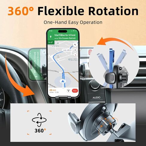 Phone Holder for Rav4 (2013-2018), 360° Adjustable Dashboard Phone Mount, Hands Free Mobile Holder for Toyota Rav4, Car Mount for iPhone, Samsung & Android, Uber Accessories, Car Gifts for Men in Saudi Arabia