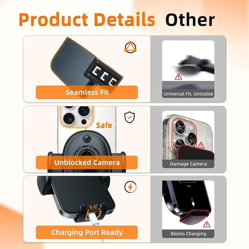Phone Holder for Rav4 (2013-2018), 360° Adjustable Dashboard Phone Mount, Hands Free Mobile Holder for Toyota Rav4, Car Mount for iPhone, Samsung & Android, Uber Accessories, Car Gifts for Men in Saudi Arabia