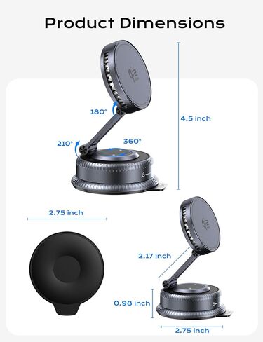 Qi2.2 25W MagSafe Car Mount Charger, Cooling Fan+75W Fast Adapter in Kuwait