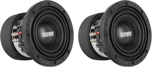 Sundown Audio U-6.5 V.1 D4 6.5 in 1000-Watt Peak/500-Watt RMS Car Subwoofers, Dual 4 Ohm DVC, Cast Basket, Spring Terminals, for Small Ported Enclosures, 2-Piece in Saudi Arabia