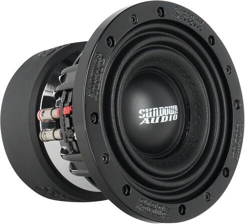 Sundown Audio U-6.5 V.1 D4 6.5 in 1000-Watt Peak/500-Watt RMS Car Subwoofers, Dual 4 Ohm DVC, Cast Basket, Spring Terminals, for Small Ported Enclosures, 2-Piece in Saudi Arabia