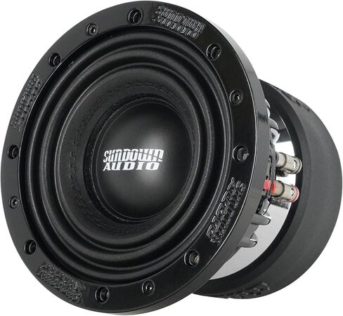 Sundown Audio U-6.5 V.1 D4 6.5 in 1000-Watt Peak/500-Watt RMS Car Subwoofers, Dual 4 Ohm DVC, Cast Basket, Spring Terminals, for Small Ported Enclosures, 2-Piece in Saudi Arabia