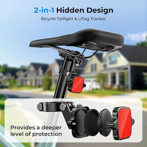 MiLi Upgraded Bike Mount with Air tag, Built-in Anti-Theft Bike Tracker in Kuwait