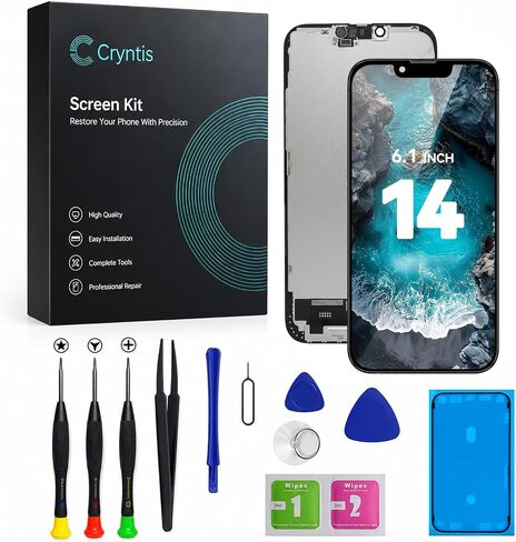for iPhone 13 Pro Max Screen Replacement 6.7" HD Display Assembly with Repair Tool Kit, High Brightness & Sensitive Touch Screen, for Cracked Screen and Black Screen Repair in Kuwait