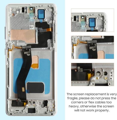 for Samsung Galaxy S21 Ultra 5G Screen Replacement for Galaxy S21 Ultra 5G LCD Display G998 SM-G998U SM-G998A SM-G998W Touchscreen Digitizer Assembly (No Fingerprint,Phantom Silver with Frame) in Kuwait