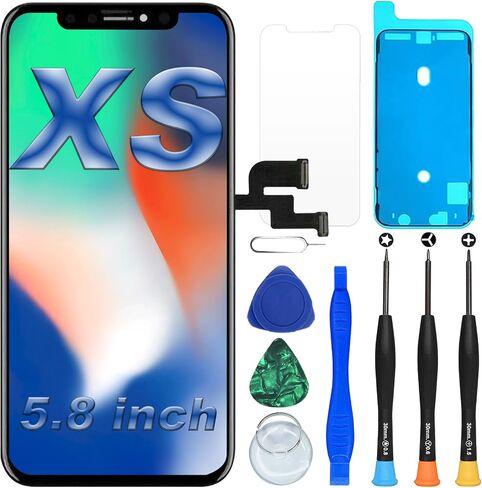 DIGI4U LCD for iPhone Xs Screen Replacement, 5.8 inch 3D Touch Retina for iPhone Xs Touch Display Digitizer Assembly with Repair Tools for iPhone LCD(A2097, A1920, A2100, A2098) in Kuwait