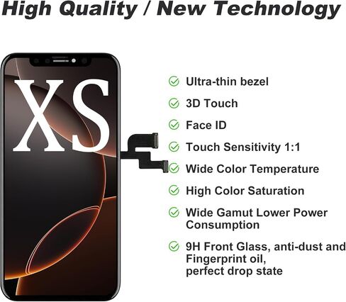 DIGI4U LCD for iPhone Xs Screen Replacement, 5.8 inch 3D Touch Retina for iPhone Xs Touch Display Digitizer Assembly with Repair Tools for iPhone LCD(A2097, A1920, A2100, A2098) in Kuwait