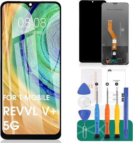 for T-Mobile REVVL V+ Plus 5G LCD Screen Replacement Touch Display Digitizer Assembly Replacement Repair Parts with Tools (Black) in Kuwait