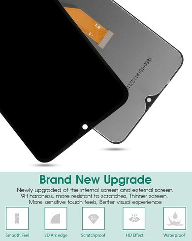 for T-Mobile REVVL V+ Plus 5G LCD Screen Replacement Touch Display Digitizer Assembly Replacement Repair Parts with Tools (Black) in Kuwait