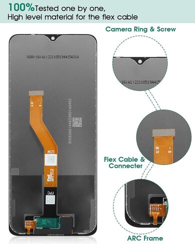 for T-Mobile REVVL V+ Plus 5G LCD Screen Replacement Touch Display Digitizer Assembly Replacement Repair Parts with Tools (Black) in Kuwait