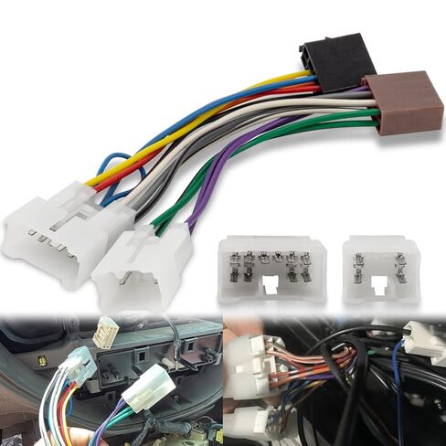 Radio ISO Wiring Harness Compatible with Toyota 2005-2020 Tacoma, 1996-2009 RAV4, 2004-2018 Tundra, Subaru 2014-2019 WRX Forester in Kuwait