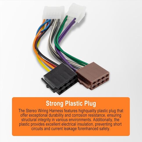 Radio ISO Wiring Harness Compatible with Toyota 2005-2020 Tacoma, 1996-2009 RAV4, 2004-2018 Tundra, Subaru 2014-2019 WRX Forester in Kuwait