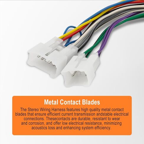 Radio ISO Wiring Harness Compatible with Toyota 2005-2020 Tacoma, 1996-2009 RAV4, 2004-2018 Tundra, Subaru 2014-2019 WRX Forester in Kuwait