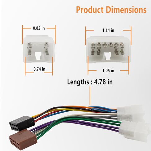 Radio ISO Wiring Harness Compatible with Toyota 2005-2020 Tacoma, 1996-2009 RAV4, 2004-2018 Tundra, Subaru 2014-2019 WRX Forester in Kuwait
