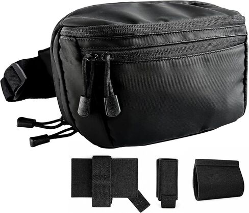 Concealed Carry Fanny Pack for Men, Modular 3-Compartment CCW bag, Black in Kuwait