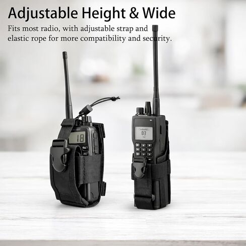 Tactical Molle Radio Pouch, 1PCS Universal Walkie Talkie Holster for Duty Belt & Vest, Heavy Duty Holster Bag for Camping & Outdoor Sport in Kuwait