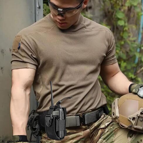 Tactical Molle Radio Pouch, 1PCS Universal Walkie Talkie Holster for Duty Belt & Vest, Heavy Duty Holster Bag for Camping & Outdoor Sport in Kuwait