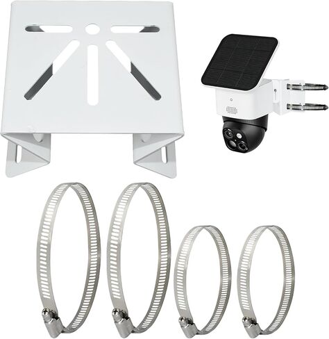 Camera Vertical Pole Mount Compatible with Eufy Security SoloCam S340,SoloCam E30/E42 and Eufy Security 4G LTE S330,No-Drill Pole Mounting Bracket for Pipe,Stainless Steel Mount and Band Pole Clamps in Kuwait