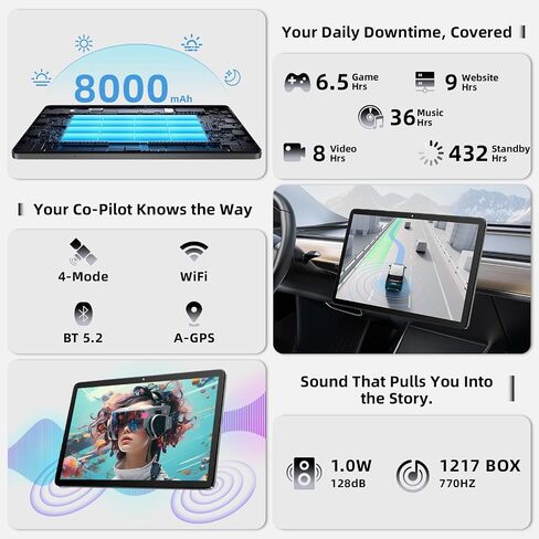 Android 16 Tablet 11 Inch, Gemini AI for Work, Study & Play(Gray) in Kuwait