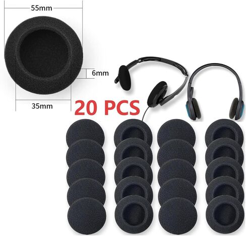 20Pcs Foam Ear Cushions for Plantronics H251 H261 H351 H361 Series Headsets in Saudi Arabia